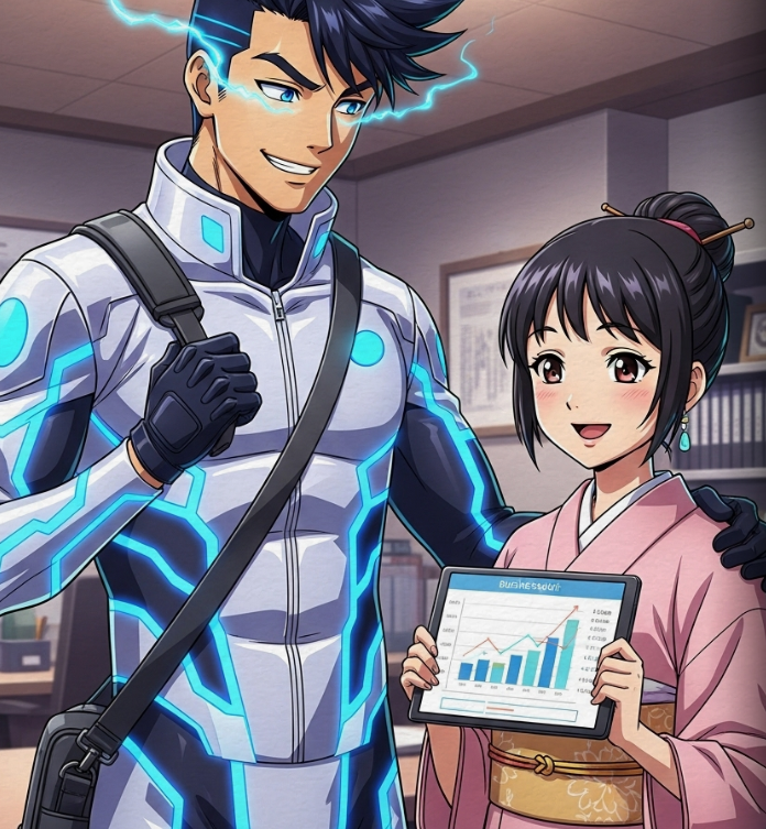 Daniel and Shane-nah with a tablet